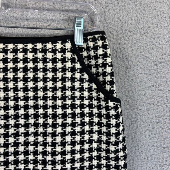 Y2k Houndstooth Mini Skirt Large Academia Preppy Twee Pockets Schoolgirl Lined - Picture 3 of 8